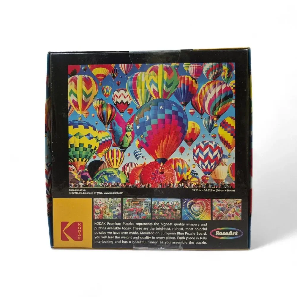 Kodak 1000 pc Premium Puzzle Ballooning Fun #8700 RoseArt 2021 Poster Included